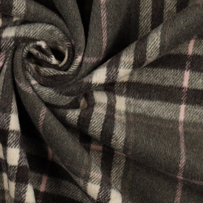 Image of grey plaid flannel – available online at Charlotte’s Fabrics