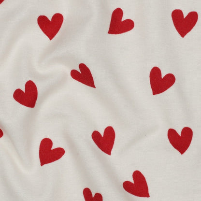 Image with flannel - red hearts 165 g/m² – available at Šarlotes audumi