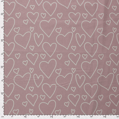 Image de flanelle - cœurs 165 g/m² – disponible chez Šarlotes audumi