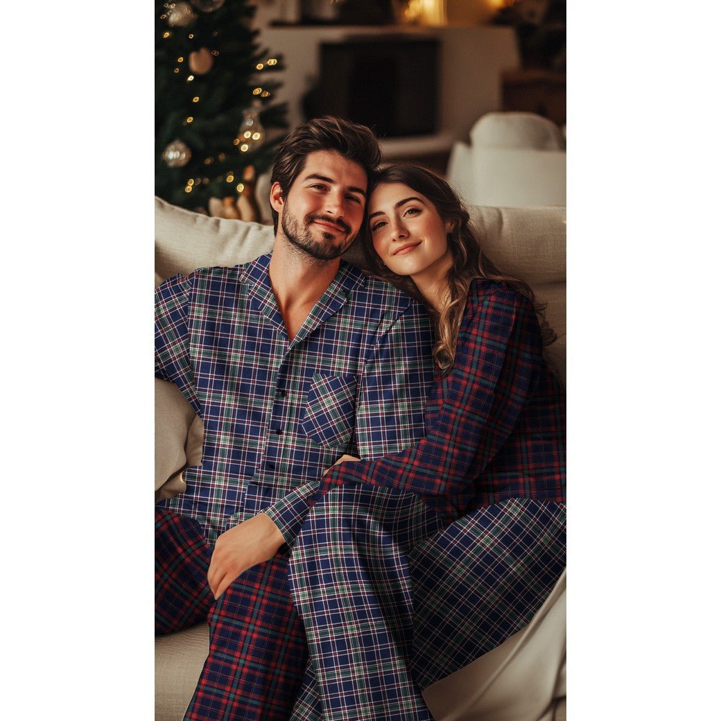 Image of Flannel - green with red plaid 165 g/m² – available at Šarlotes audumi