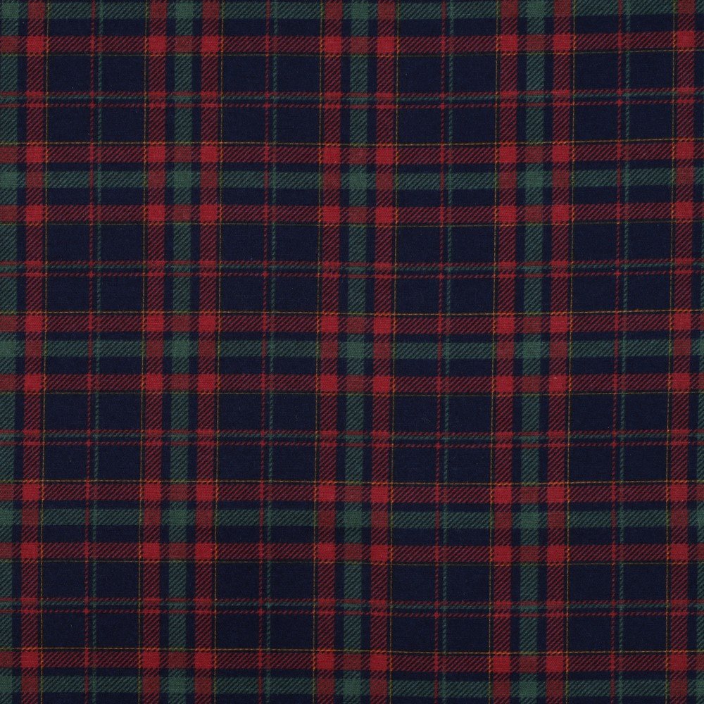 Image of flannel - green with red plaid 165 g/m² – available at Šarlotes audumi