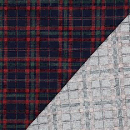 Image with flannel - green with red plaid 165 g/m² – available at Šarlotes audumi