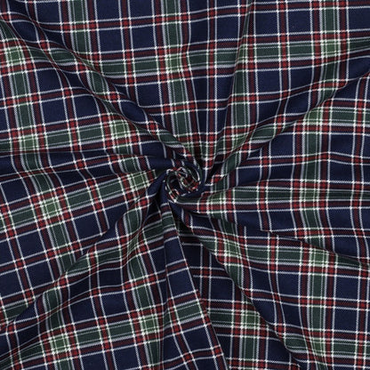 Image of flannel - green and blue checkered 165 g/m² – available at Šarlotes audumi