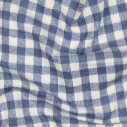Image of flannel - blue checkered 165 g/m² – available at Šarlotes audumi