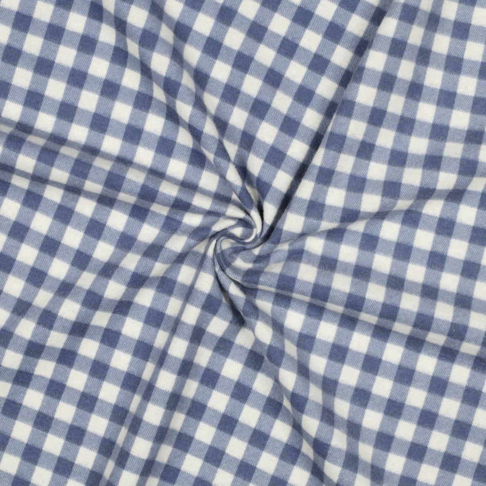 Image of flannel - blue plaid 165 g/m² – available at Charlotte's Fabrics