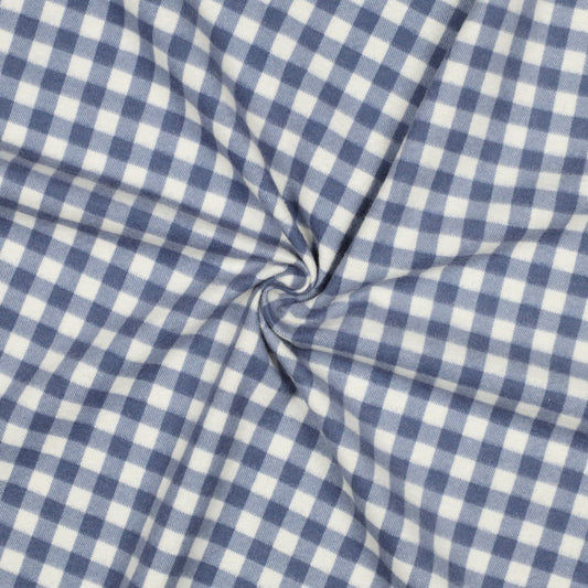Image of flannel - blue plaid 165 g/m² – available at Charlotte's Fabrics