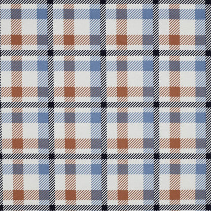 Blue plaid flannel 165 g/m²