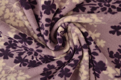 Bild mit Fleece-Stoff mit Baum-Muster – violett/beige – online erhältlich bei Šarlotes audumi
