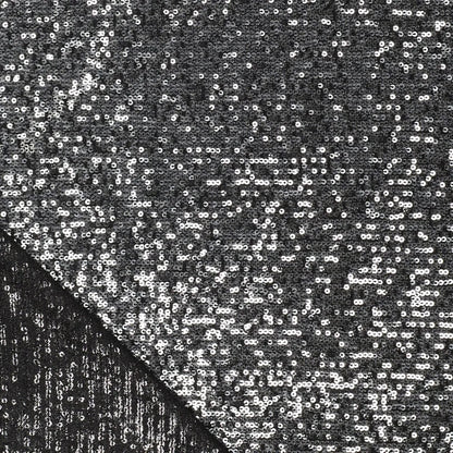 Image with sequin fabric - black silver 285 g/m² – available at Šarlotes audumi
