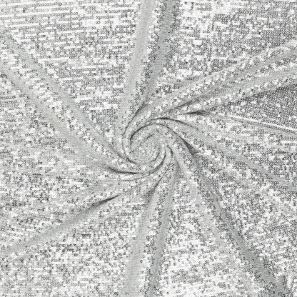 Image of sequin fabric - silver 285 g/m² – available at Šarlotes audumi