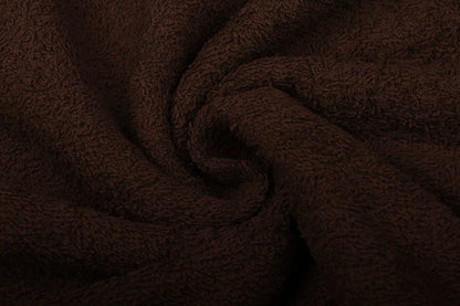 Frotte fabric - chocolate brown 350 g/m²