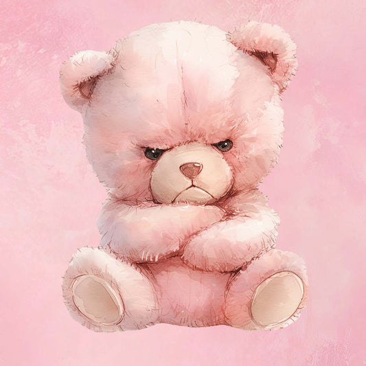 French Terry Paneel-Rosa Muster 250 g/m²