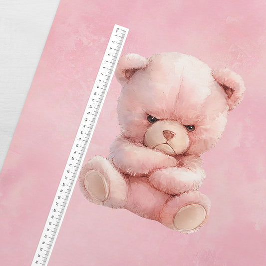 French Terry Paneel-Rosa Muster 250 g/m²