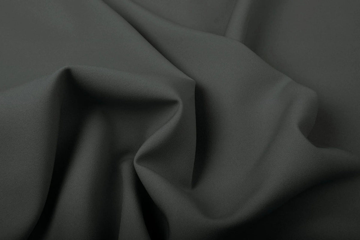 Image of dark grey gabardine — available online at Charlotte's Fabrics