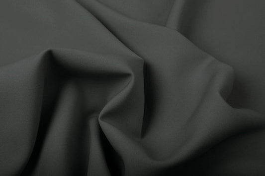 Image of dark grey gabardine — available online at Charlotte's Fabrics