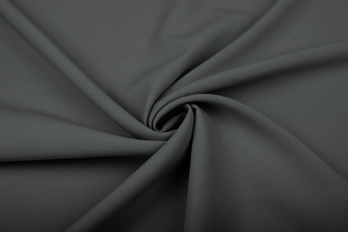 Image of dark grey gabardine — available online at Charlotte's Fabrics