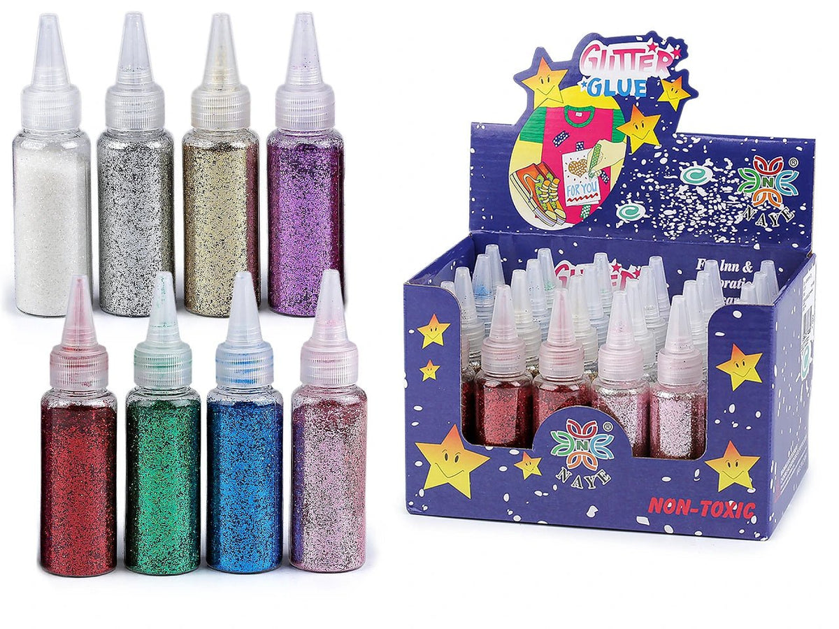 Image of glitter with applicator, 20 g – decorative glitter for crafts – available online at Šarlotes audumi
