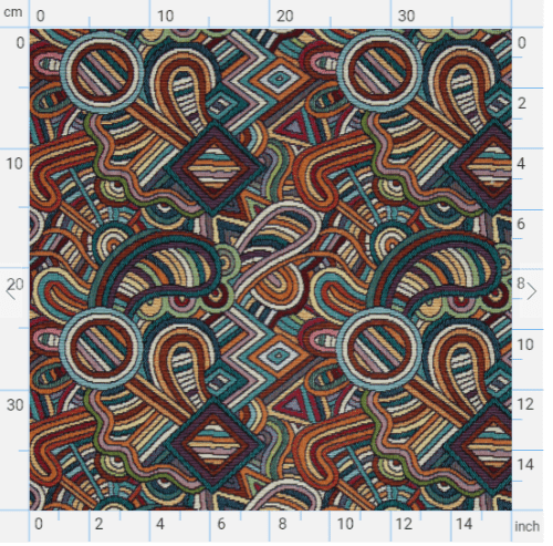 Image with tapestry abstract pattern – available online Charlotte Fabrics