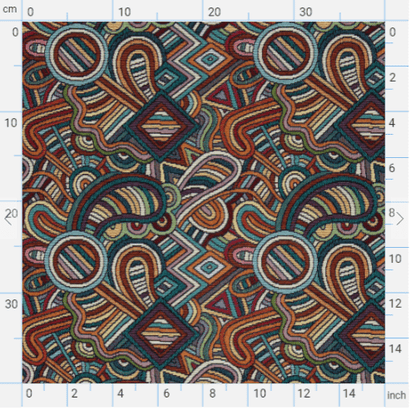 Image with tapestry abstract pattern – available online Charlotte Fabrics
