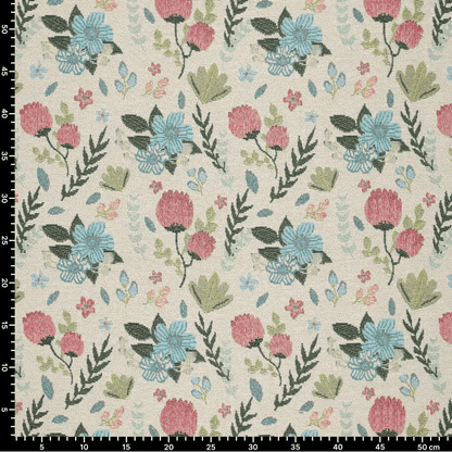 Image with tapestry - light flowers 240 g/m² – available at Charlotte Fabrics
