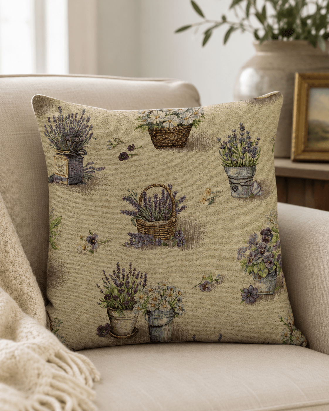 Tapestry image in lavender – available online at Charlotte Fabrics