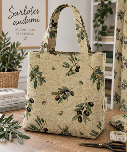 Image of Gobelin olives – available online at Šarlotes audumi