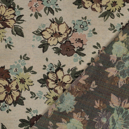 Image avec tapisserie - fleurs aux accents dorés sur fond clair 420 g/m² – disponible chez Šarlotes audumi