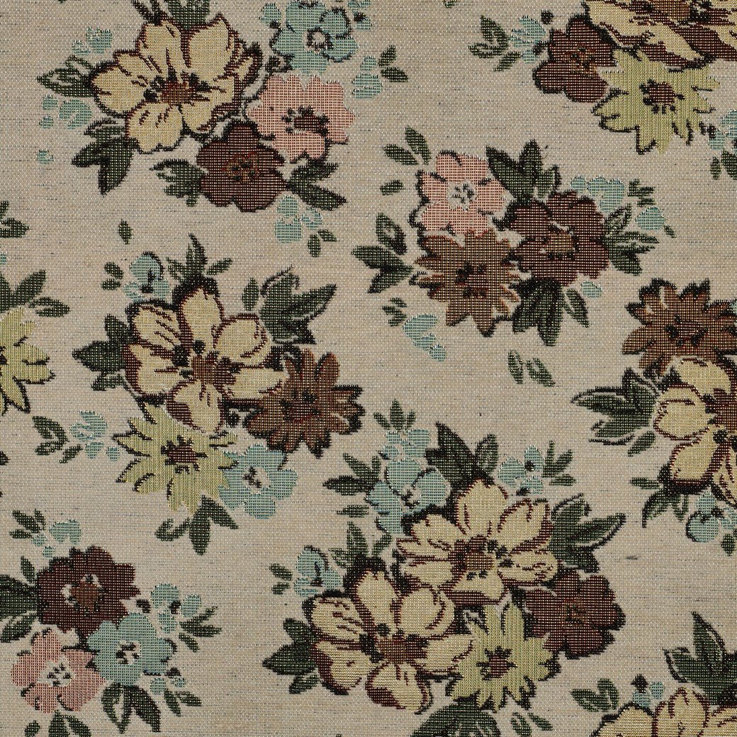 Image avec tapisserie - fleurs aux accents dorés sur fond clair 420 g/m² – disponible chez Šarlotes audumi