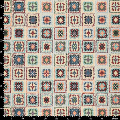 Image de tapisserie - carrés au crochet 300 g/m² – disponible chez Šarlotes audumi