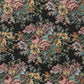 Gobelēns - vintage ziedi uz melna fona 300 g/m²