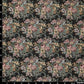 Gobelēns - vintage ziedi uz melna fona 300 g/m²