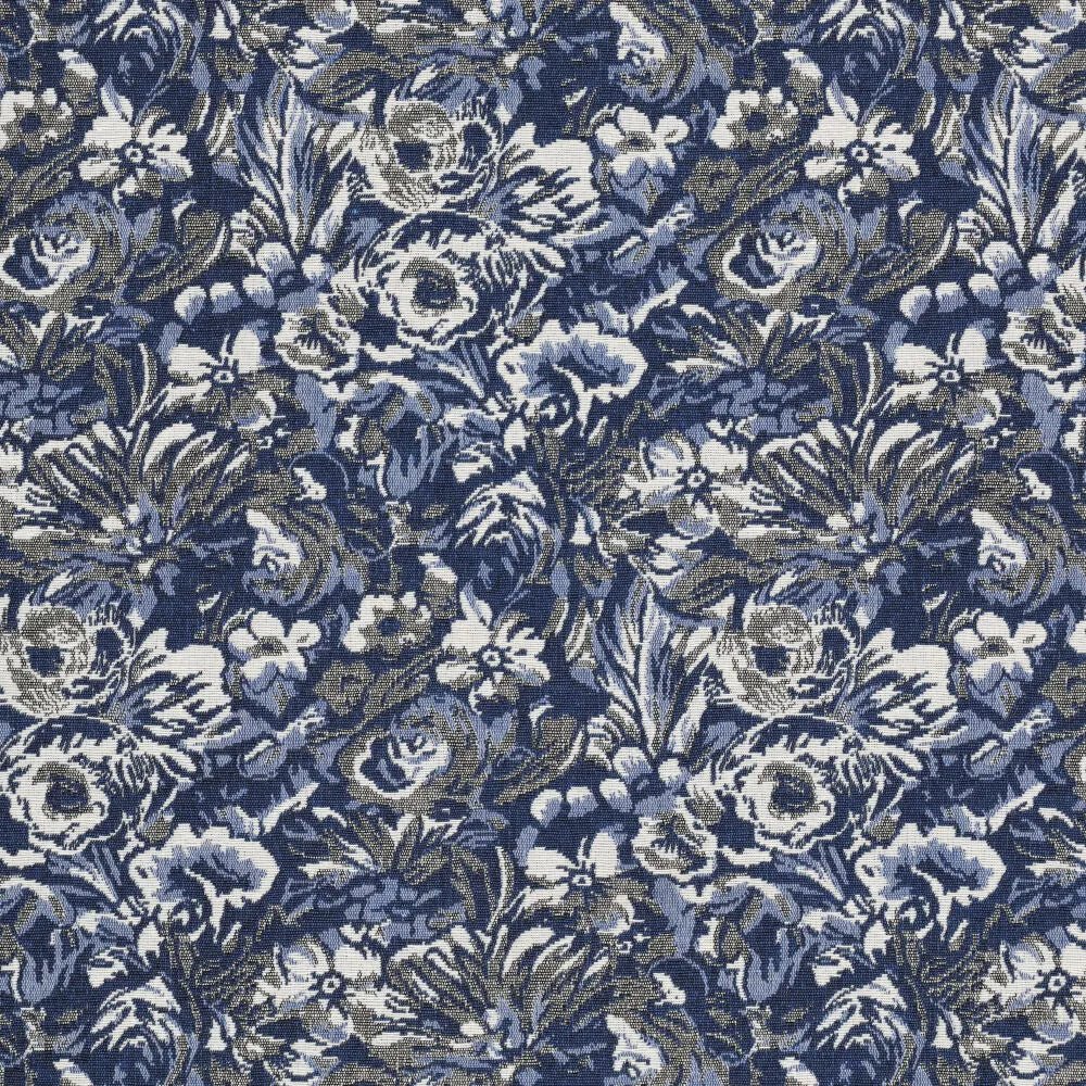 Image of tapestry blue irises – available online at Charlotte's Fabrics