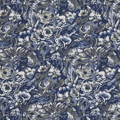 Image of tapestry blue irises – available online at Charlotte's Fabrics