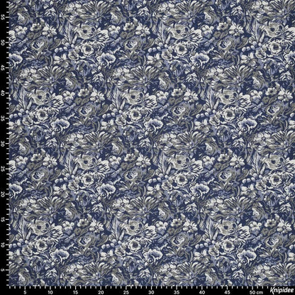 Image of tapestry blue irises – available online at Charlotte's Fabrics