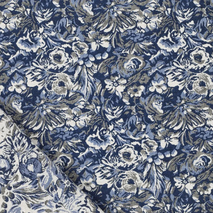 Image of tapestry blue irises – available online at Charlotte's Fabrics