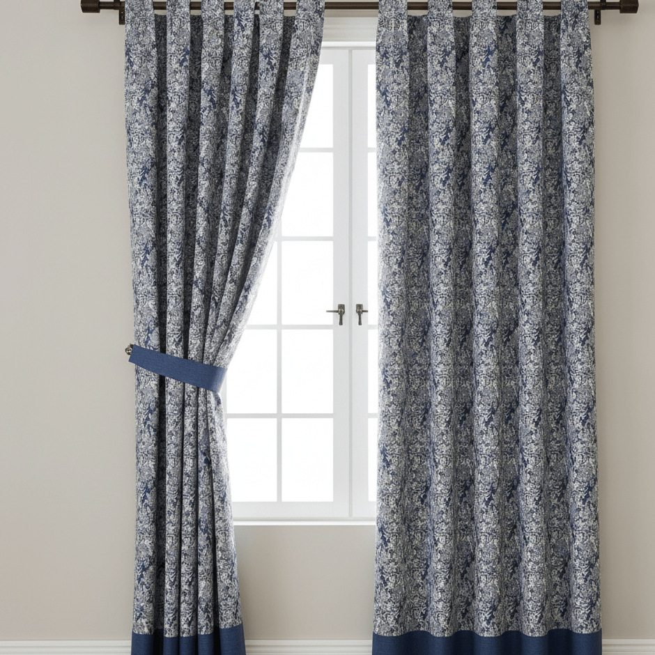 Image of tapestry - blue elegant pattern 260 g/m² – available at Šarlotes audumi