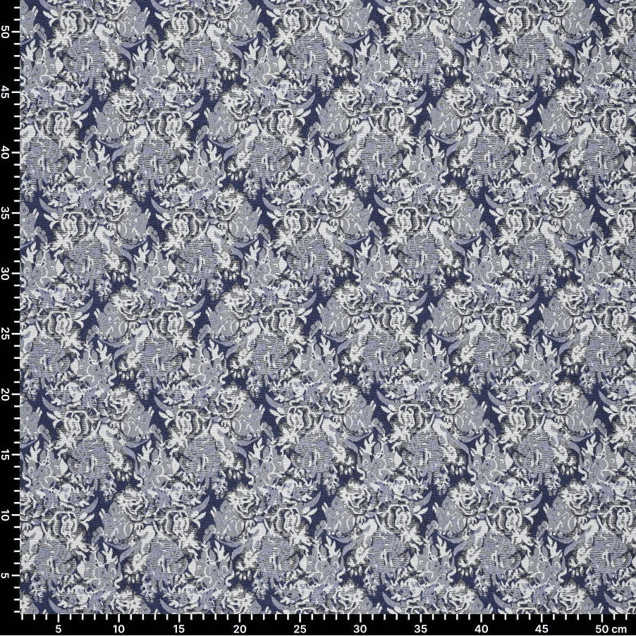 Image of Tapestry - blue elegant pattern 260 g/m² – available at Šarlotes audumi