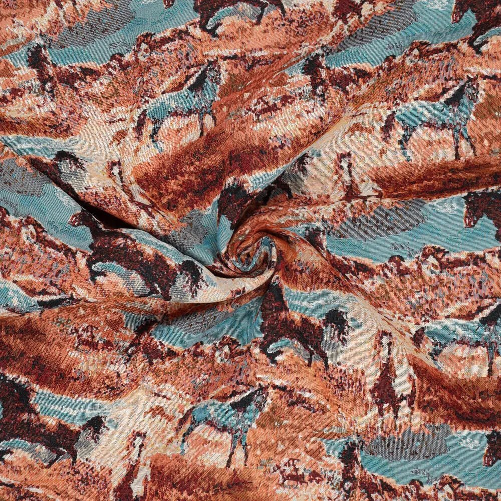 Tapestry image - horses 350 g/m² – available at Šarlotes audumi