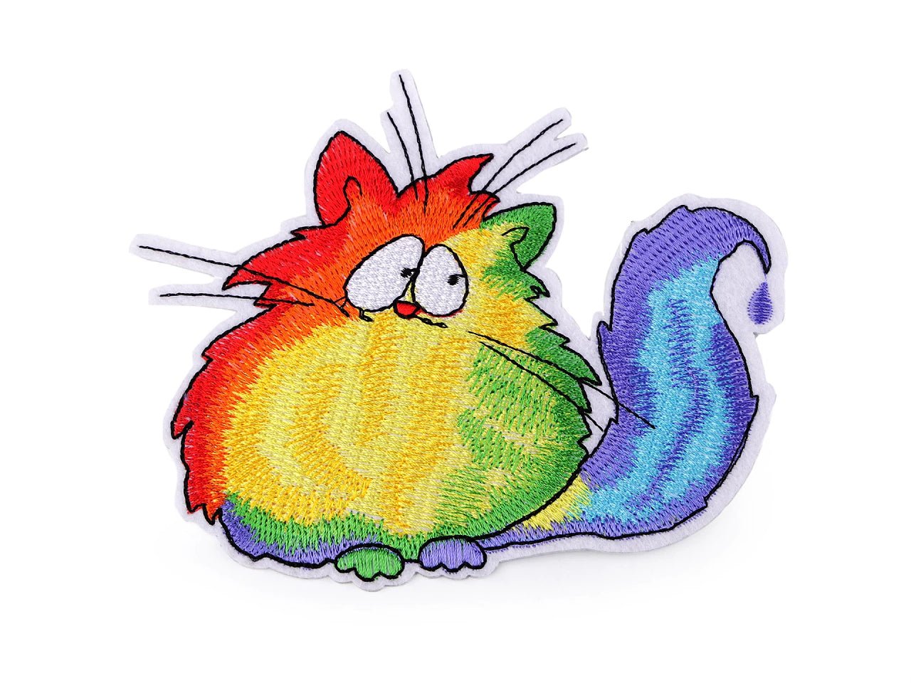 Patch thermocollant chat coloré| 11 x 13,5 mm – disponible chez Šarlotes audumi