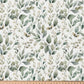 Premium 100 % Baumwollstoff – grüne Blätter 115 g/m²