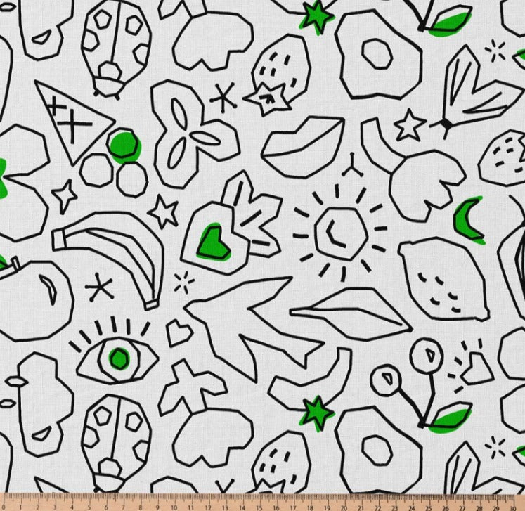Poplin COLOR IT YOURSELF-fruit