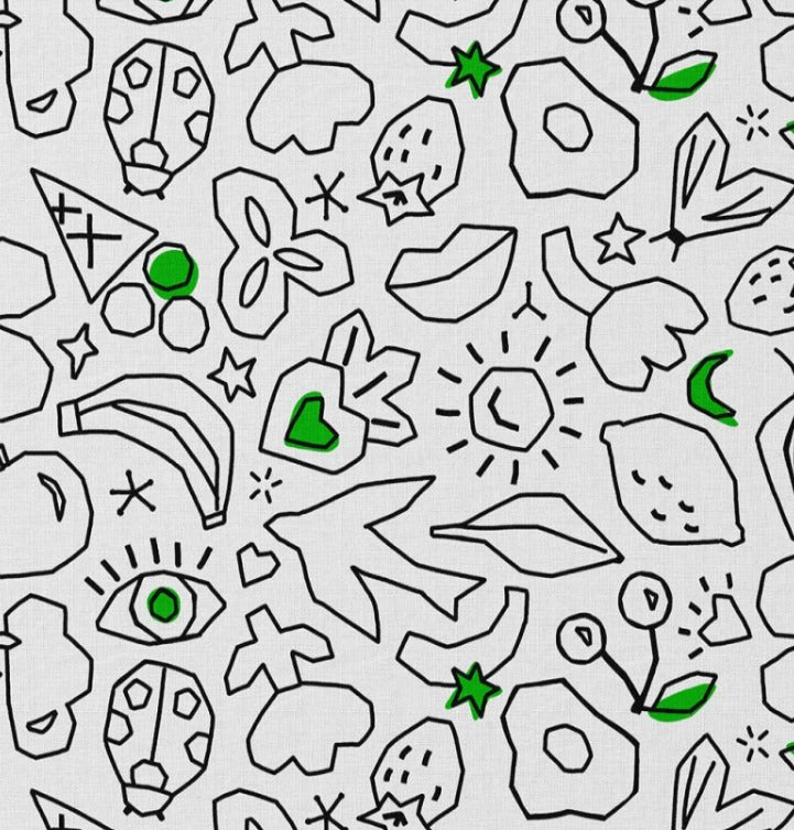 Poplin COLOR IT YOURSELF-fruit