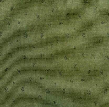 Jersey en coton gaufré – vert kaki à motif fin 220 g/m²