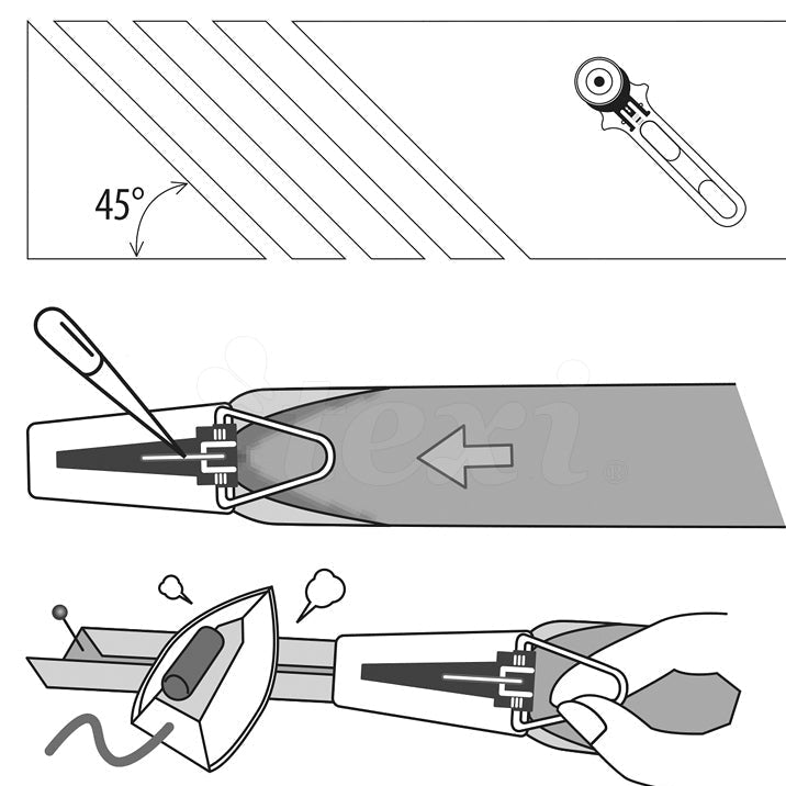 Image de l’outil pour fabriquer du biais 12 mm – disponible en ligne chez Šarlotes audumi