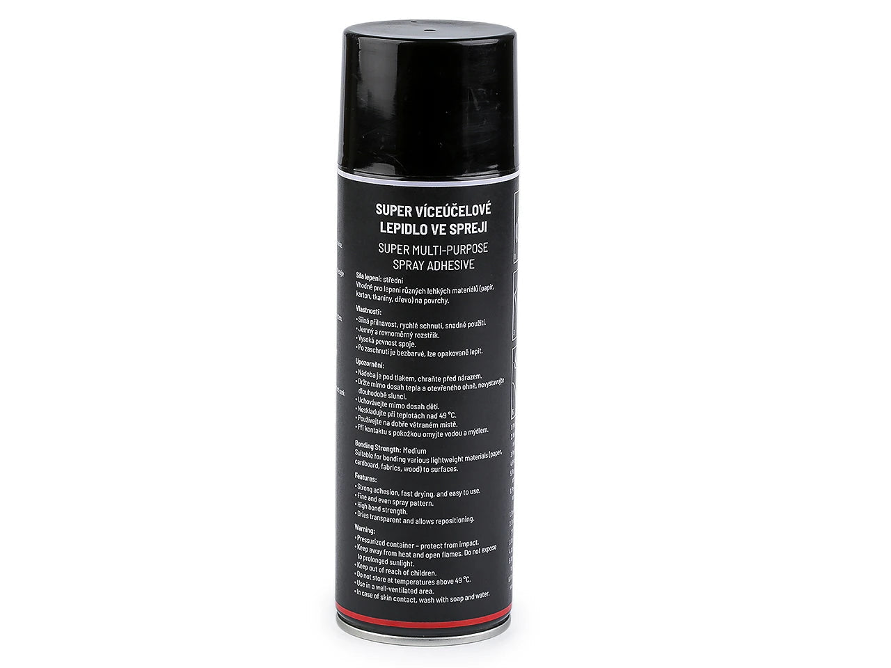 Image of extra-strong spray adhesive for bonding various lightweight materials. – available at Charlotte Fabrics