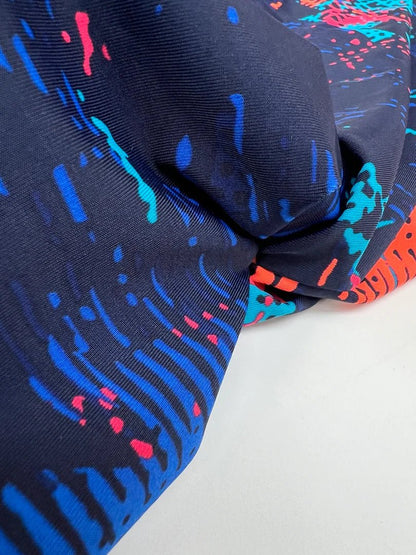 Image of Italian multicoloured polyester–elastane jersey fabric for sports | 210 g/m², 135 cm – available at Šarlotes audumi