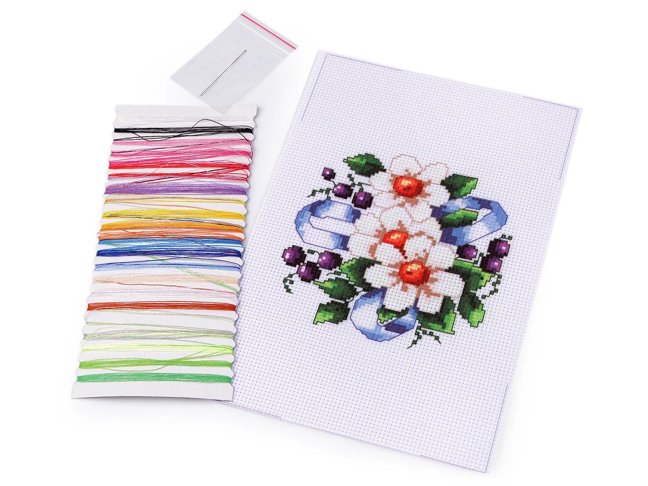 Image d’un kit de broderie au point de croix 14 × 20 cm – disponible chez Šarlotes audumi