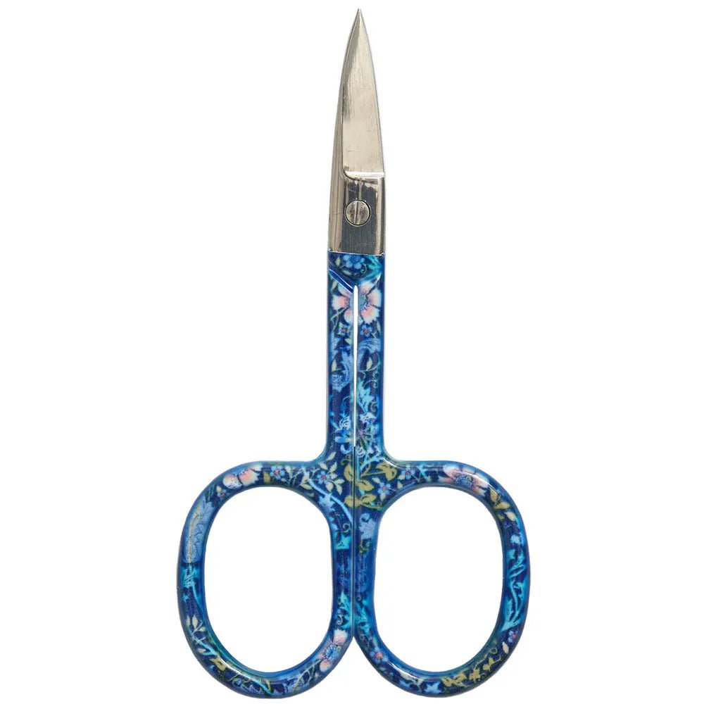 Image of embroidery scissors with a floral pattern, blue Hobby Gift – available at Šarlotes audumi