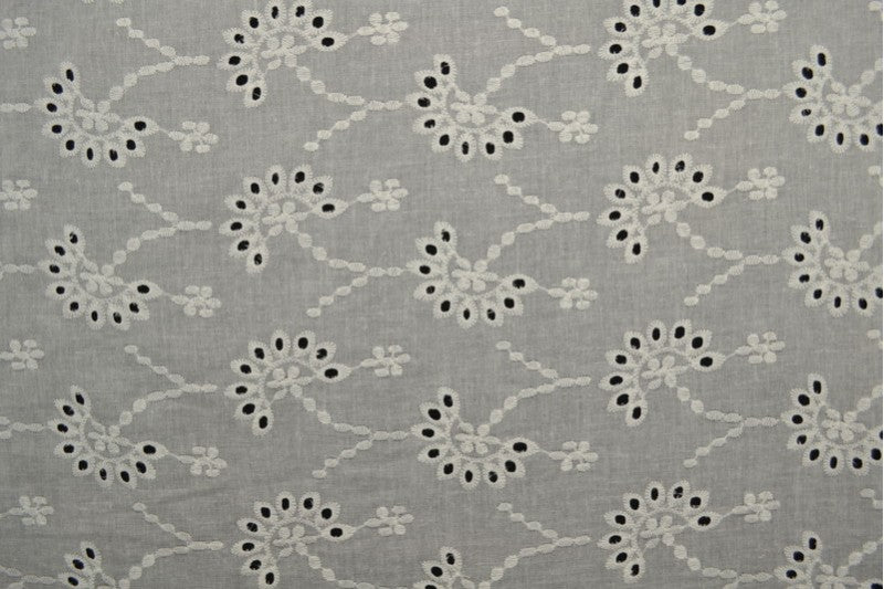 Embroidered cotton fabrics