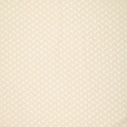 Tissu en coton brodé - broderie sur fond beige 115g/m²